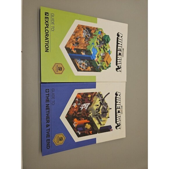 Minecraft Guide Book Collection, Set Of 2 Exploration And  The Nether & The End - Picture 1 of 7